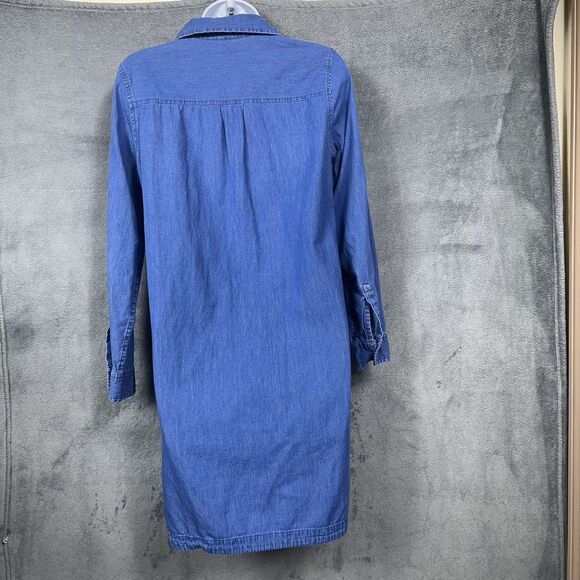 Old Navy Chambray Shirt Dress Popover Long Sleeve S Blue M - Picture 12 of 16